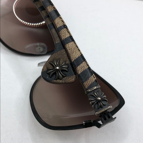 Chrome Hearts Tang 1 Vintage y2k sunglasses leather temples wide fit UNISEX main image 8